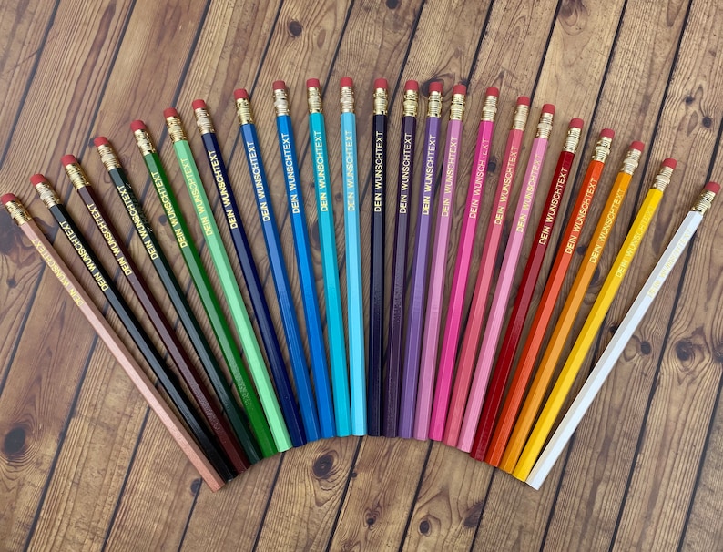 3 personalisierte Bleistifte, als Geschenkidee, zur Einschulung Bild 2