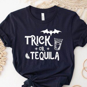 Trick or Tequila Shirt, Halloween Party Shirt, Witch Party Tee, Halloween Drinking Shirt, Funny Halloween Tee, Tequila Lover Tee