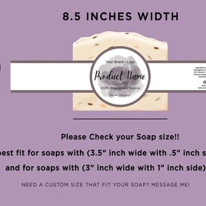 Printable Soap Label, Organic Artisan Soap Label, Custom Cigar Band ...