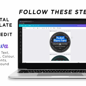 Editable Round Label for Canning Jar, Round Labels for Jams, Round ...