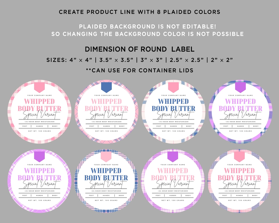 Whipped Body Butter Label Whipped Body Butter Special Etsy