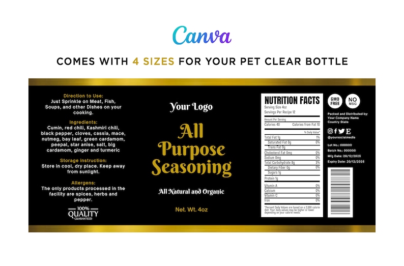 spice wrap label
seasoning label
spice editable label
spice template label
bottle wrap labels
pantry label design
food label template
salt pepper label
salt bottle label
custom pantry label
spice jar labels
pantry wrap labels
labels of clear jar