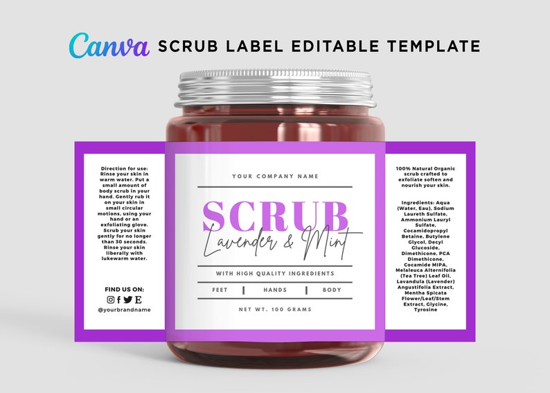 scrub wrap labels
bath scrub label
body scrub labels
scrub editable label
scrub templates
design for scrubs
labels for scrubs
hand scrub labels
bath salt labels
scrub jar labels
mason jar labels
glass jar scrubs
wholesale scrubs