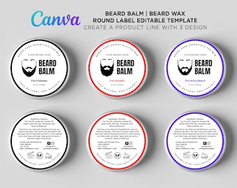 Beard Round Template - Etsy