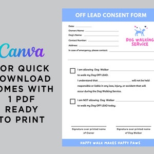 Printable Dog Walking Report Card, Dog Walk Service Report Card, Dog ...