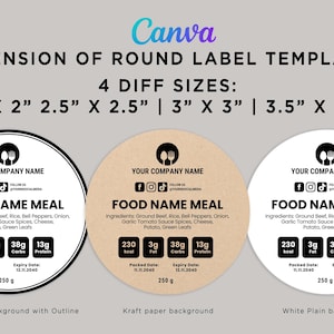 Editable Meal Container Label: Healthy Protein, Calorie Label (canva ...