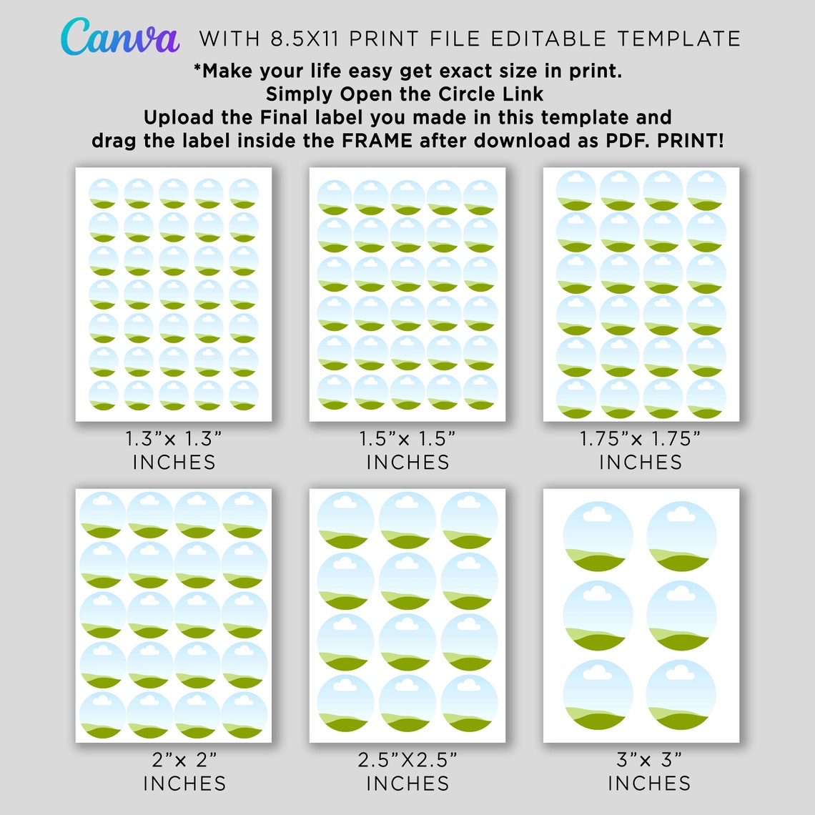 Printable Lip Balm Round Label Sticker Lip Scrub Labels - Etsy