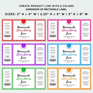 Wrap Labels for Jam, Round Label for Canning Jar, Homemade Jam Labels ...