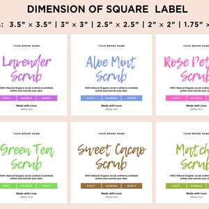 Scrub Ink Order Form Printable Bath Body Scrub Labels, Sugar Scrub Label, Soak Salt Labels ...