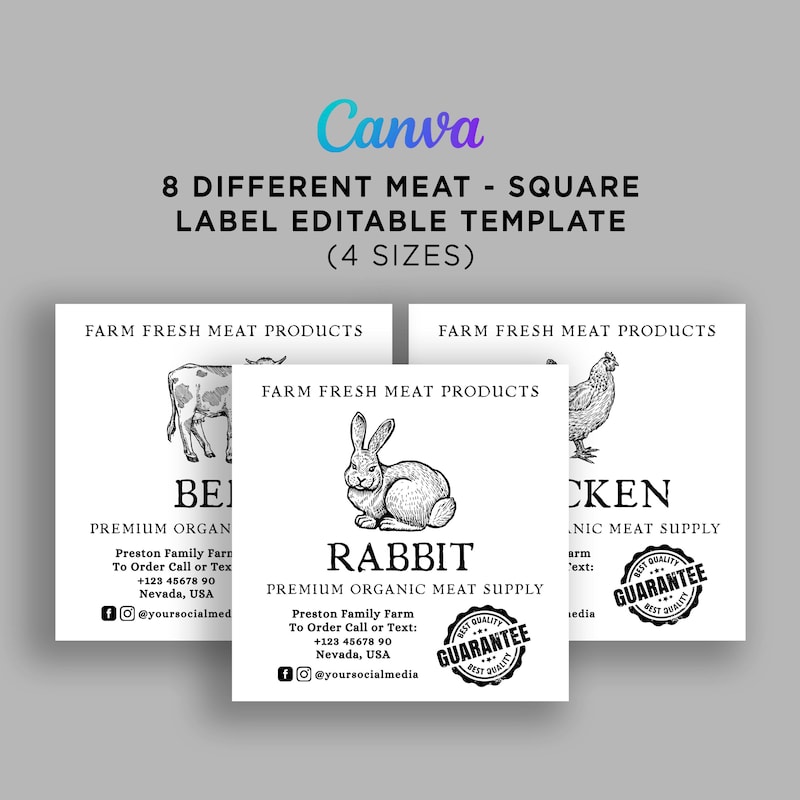 Printable Labels for Meat - Etsy UK