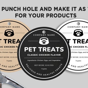 Editable Pet Treats Label, Dog Treats Printable Label, Pet Treats Pouch ...