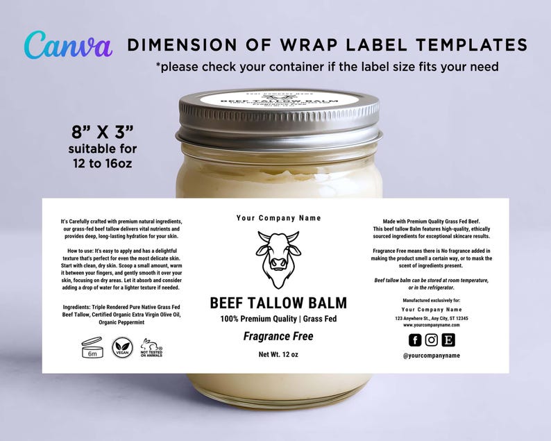 Beef Tallow Balm,
Beef Tallow Jars,
Beef tallow raw,
beef tallows,
Beef Tallow Labels,
Tallow Cream Labels,
Grass Fed Tallow Raw,
Beef Tallow Jar,
Beef tallow wholesale,
beef tallow balm,
beef tallow moisturizer,
beef tallow design,
beef tallow logo,
Premium Grass-Fed Beef Tallow Balm Canva Template,
Natural Skincare Label Design,
 Grass-Fed Skincare Packaging Canva Template,
Wholesale Beef Tallow Balm Label Design,
Canva Template for Bulk Skincare,
Beef Tallow Balm Small Business