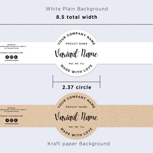 Printable Wrap Soap Label, Cigar Band Soap Label, Custom Soap Label