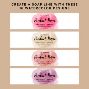 Printable Wrap Labels for Soap, Custom Soap Labels, Organic Soap Wrap Labels, Product Wrap ...