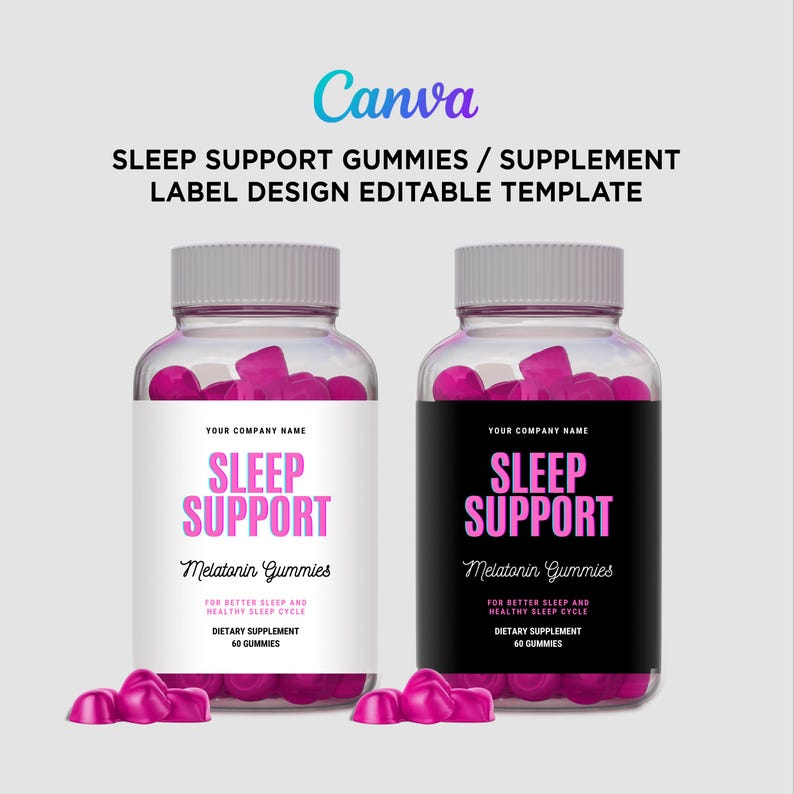 Sleep Supplement labels
natural sleep gummies
gummy labels
sleeping pills
natural sleeping supplements
melatonin for sleep
Melatonin gummies label template
Canva supplement label templates
Editable vitamin label design
Sleep support supplement labels
Gummy bottle label template
Digital label design for supplements
Printable label for melatonin gummies
Health and wellness product packaging
Sleep Supplement labels
natural sleep gummies
gummy labels