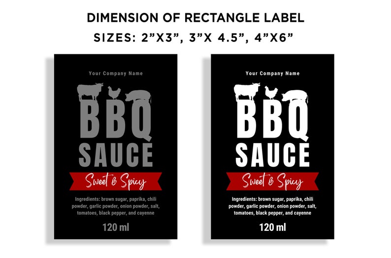 BBQ Sauce Label, Printable Barbeque Sauce Label, Homemade BBQ Sauce ...