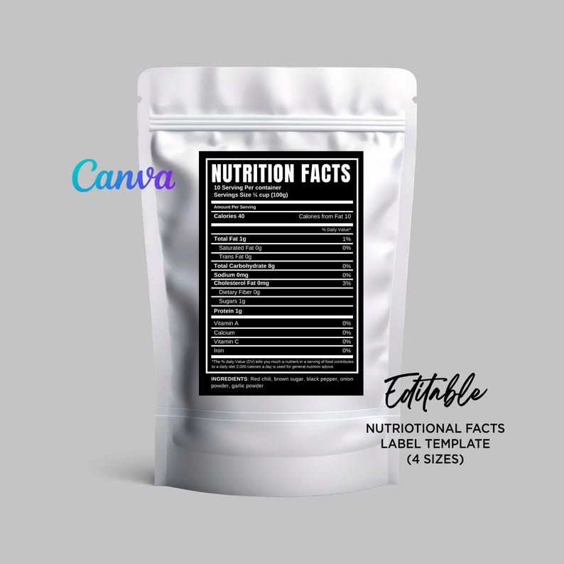 nutrition facts template,
food label template,
printable food label,
editable food label,
canva template,
food product label,
custom label,
packaging design,
nutrition facts label,
nutrition label template,
food packaging label,
nutrition facts,
food label design,
baking business supplies,
food product labeling,
sticker template canva,
food compliance,
Custom Food Products,