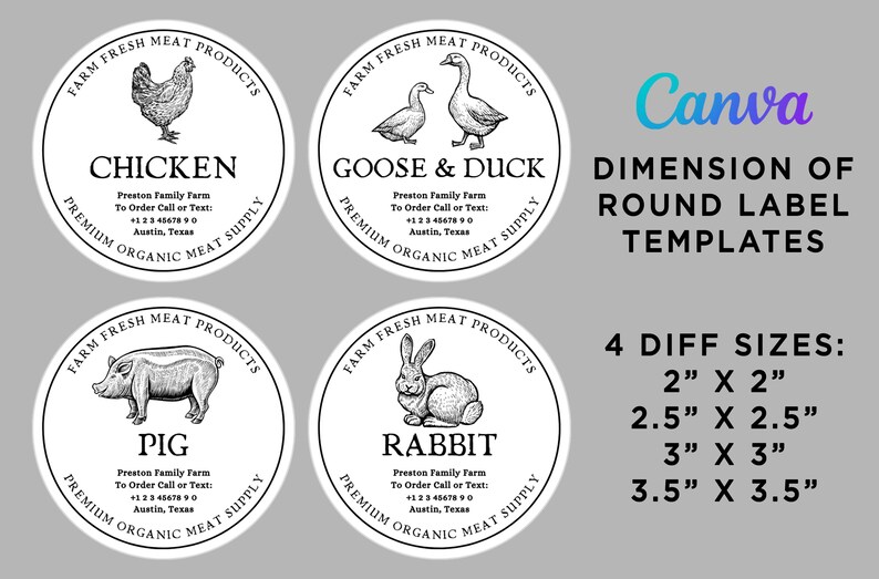 Meat Labels, Poultry Labels, Beef Labels, Chicken Label, Farmhouse Tags ...