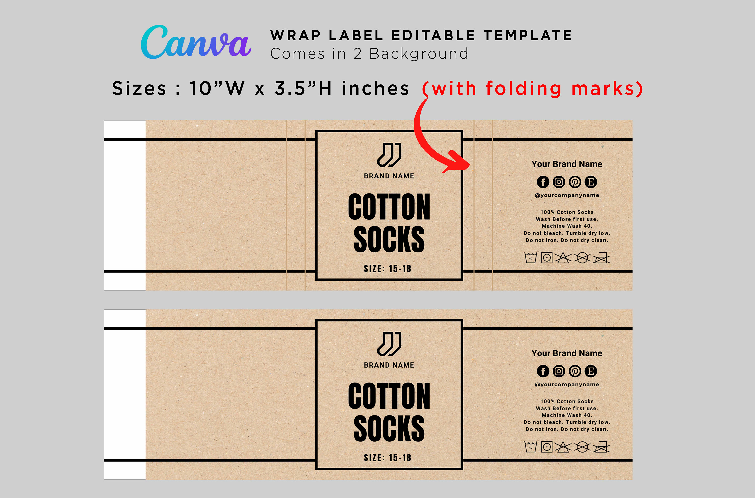 Sock Paper Label Socks Labels Template, Cotton Socks Label Designs, Socks Thank You ...