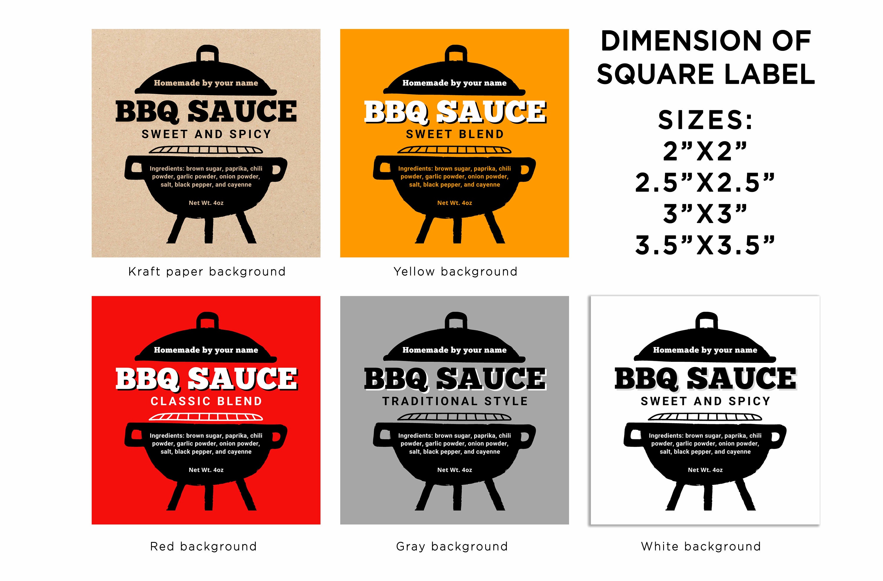 Bbq Sauce Label Template