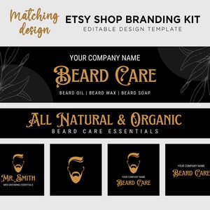 Printable Beard Wax Label, Beard Balm Round Label, Men Care Label ...