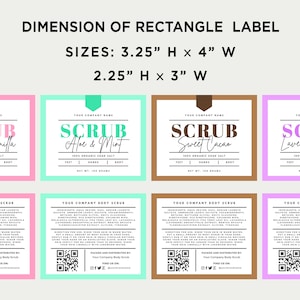 Printable Bath Body Scrub Label, Sugar Scrub Label, Bath Salt Label ...