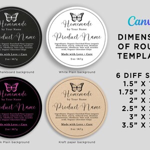 Product Label, Ingredients Label, Round Label, Homemade Labels, Made ...