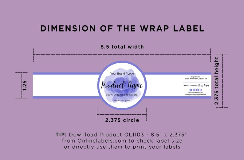Printable Cigar Band Soap Labels Wrap Cigar Band for Candles Etsy