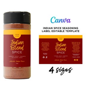 Indian Spice Labels Printable - Etsy