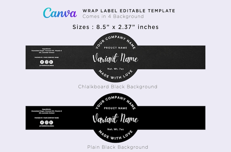 Printable Wrap Soap Label Cigar Band Soap Label Custom Soap Etsy