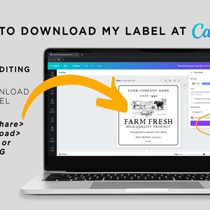Farm Fresh Square Labels, Farm Template, Farm Labels, Fresh Milk Labels ...