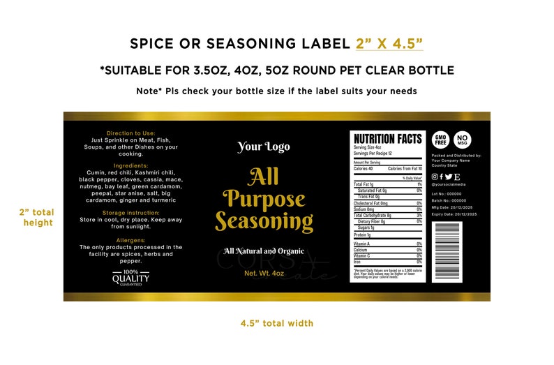 spice wrap label
seasoning label
spice editable label
spice template label
bottle wrap labels
pantry label design
food label template
salt pepper label
salt bottle label
custom pantry label
spice jar labels
pantry wrap labels
labels of clear jar