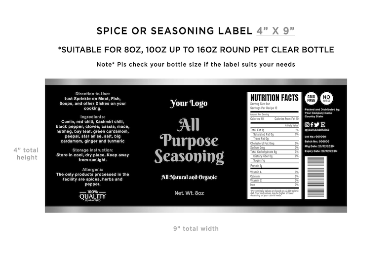 spice wrap label
seasoning label
spice editable label
spice template label
bottle wrap labels
pantry label design
food label template
salt pepper label
salt bottle label
custom pantry label
spice jar labels
pantry wrap labels
labels of clear jar