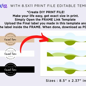 Printable Wrap Soap Label Cigar Band Soap Label Custom Soap - Etsy