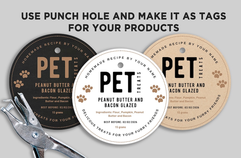 Printable Pet Treats Label Dog Treats Packaging Label Dog Etsy