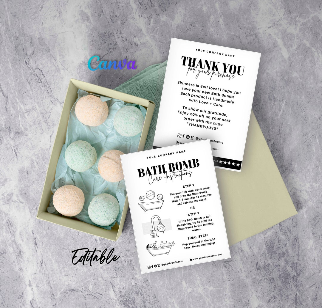 Bath Bomb Care Instructions, How to Use Bath Bombs, Bath Fizzers Care