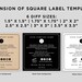 Product Ingredients Square Label, Ingredients Back Square Label ...
