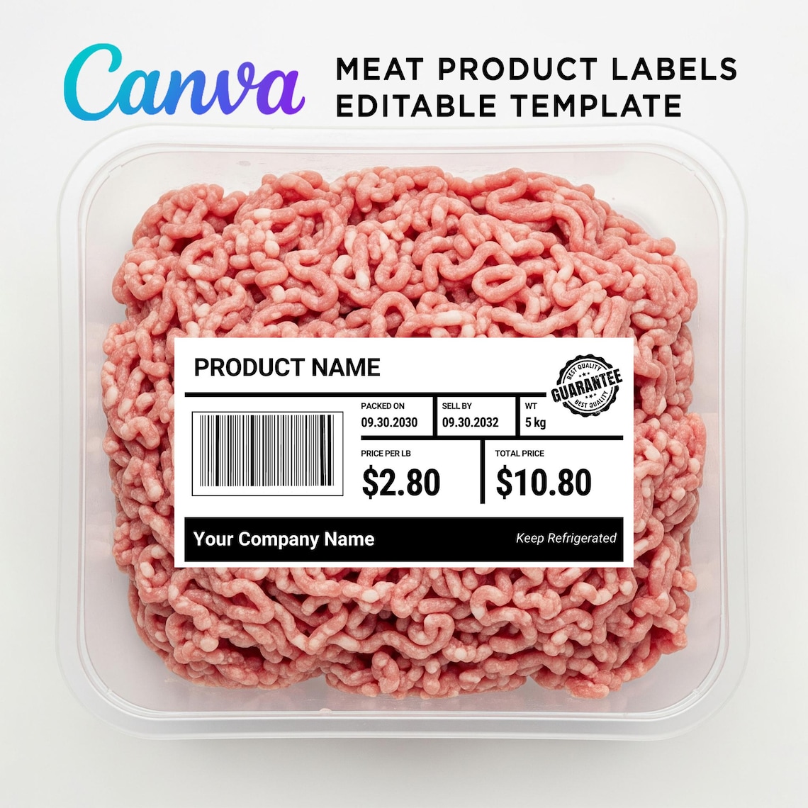 Meat Label, Butcher Labels, Homemade Product Meat Labels, Sausage Label ...