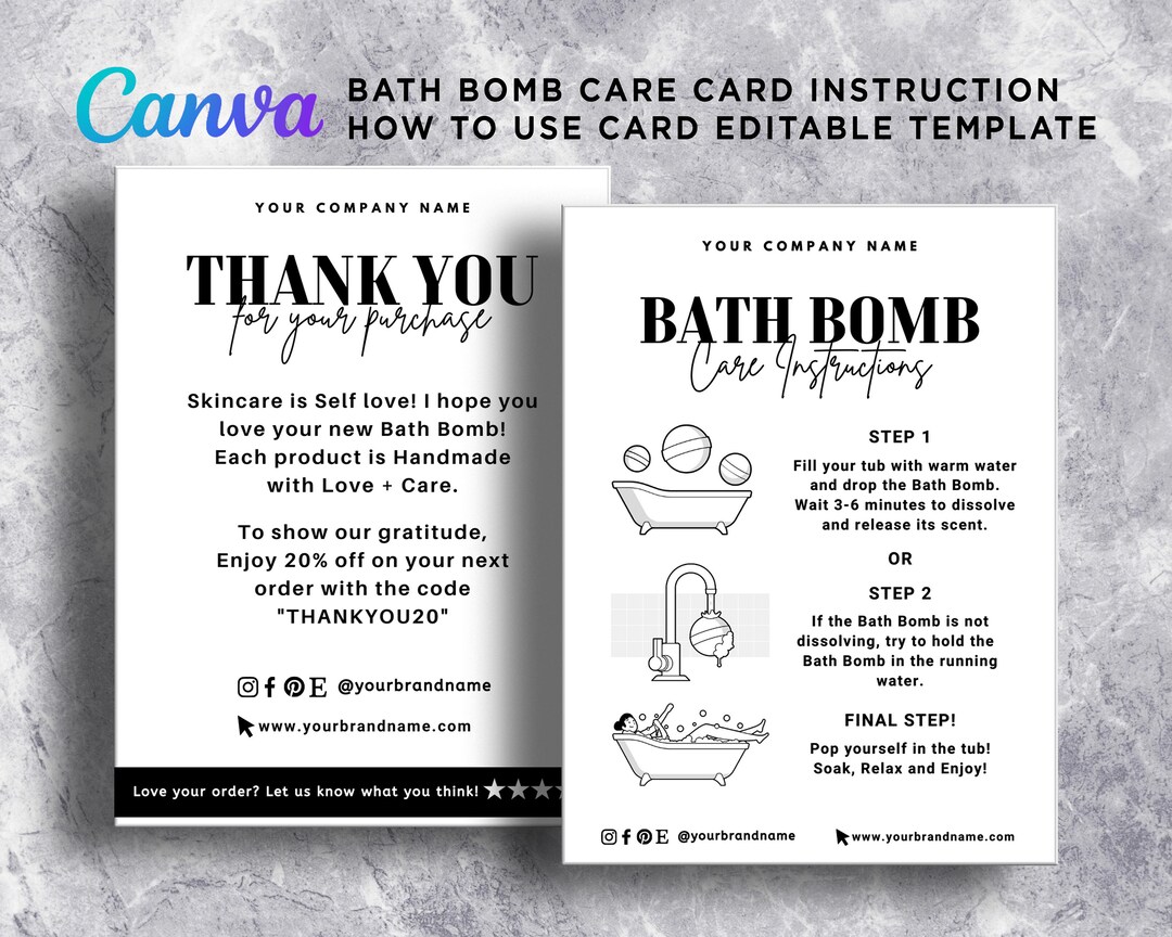 Bath Bomb Care Instructions How to Use Bath Bombs Bath Etsy