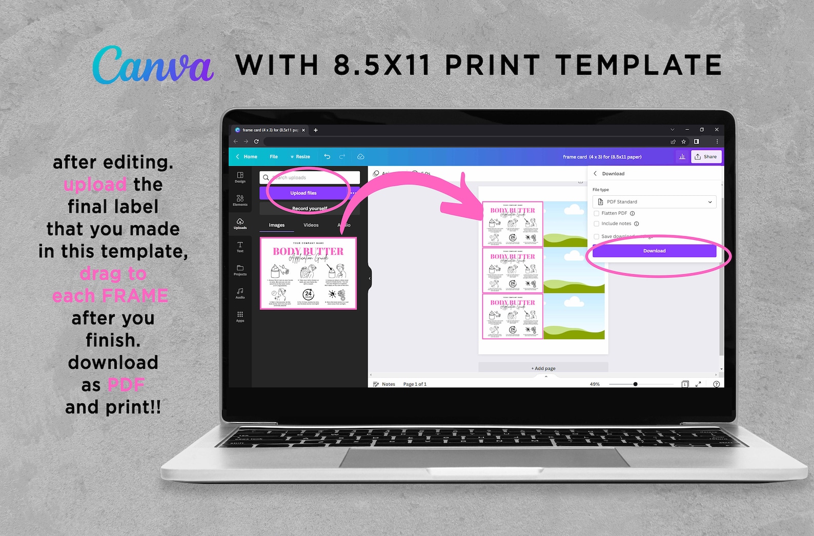 Body Butter Instruction Card How to Use Body Butter Thank Etsy