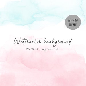 Pink Blue watercolor background Digital paper Digital watercolor background Blush pink background Watercolor texture Digital Scrapbook paper