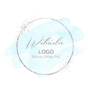 Tło logo PNG - Niebieski obrys akwarela Clipart - Akwarela Splash - Wykorzystanie komercyjne