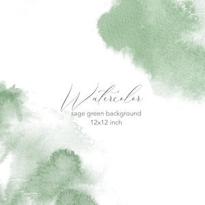 Sage Green Watercolor Texture: Abstract Clipart Background (Digital Paper)