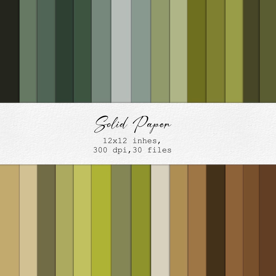 Solid Color Digital Paper Pack: Neutral Scrapbook Backgrounds (12x12 ...