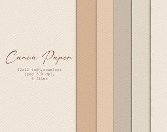 Beige Digital Paper Pack: Soft Art Textures, Seamless Patterns (Digital Download)