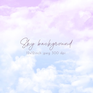 Purple Sky Overlays, Blue Sky , Pink Sky Overlays, Clouds Sky Background Photoshop Overlays JPEG