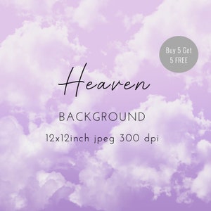 Purple Cloud Sky Overlays: Beach Sky Background (JPEG)