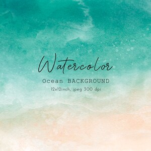 Peut inclure: Fond abstrait aquarelle dans des tons de turquoise et beige. Le fond mesure 12x12 pouces et 300 dpi.
