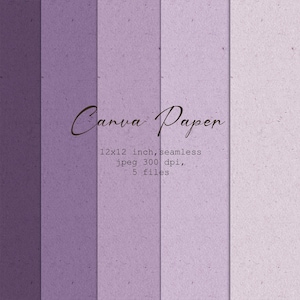 Könnte beinhalten: Fünf nahtlose digitale Papiertexturen in Violetttönen. Jede Papiertextur ist 12x12 Zoll groß und hat 300 dpi. Canva Paper.