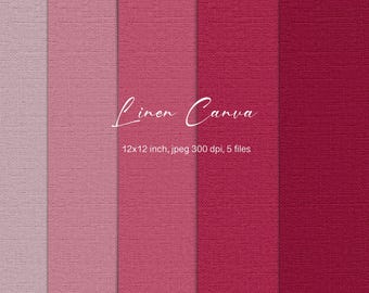 Linen Digital Paper Pack | Digital Base Paper | Burlap Digital Paper | Instant Download for Commercial Use | Textured Paper | Crimson